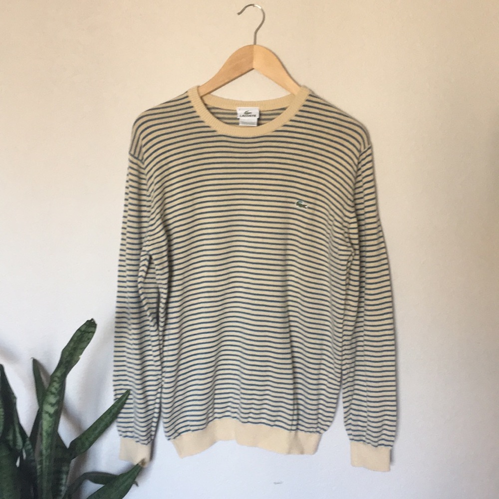 Lacoste retro knit sweater